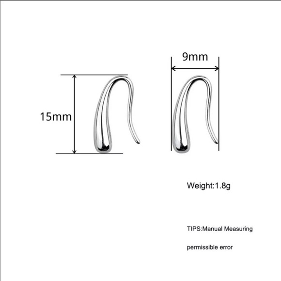 Water drop S925  earrings in rose gold color - Picture 5 of 5